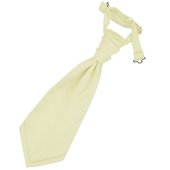 Champagne Boys Plain Satin Pre-tied Ruche Wedding Cravat Necktie 