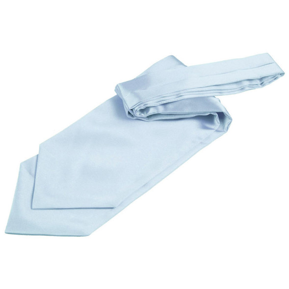 Baby Blue Mens Plain Satin Self-Tie Wedding Cravat Necktie 