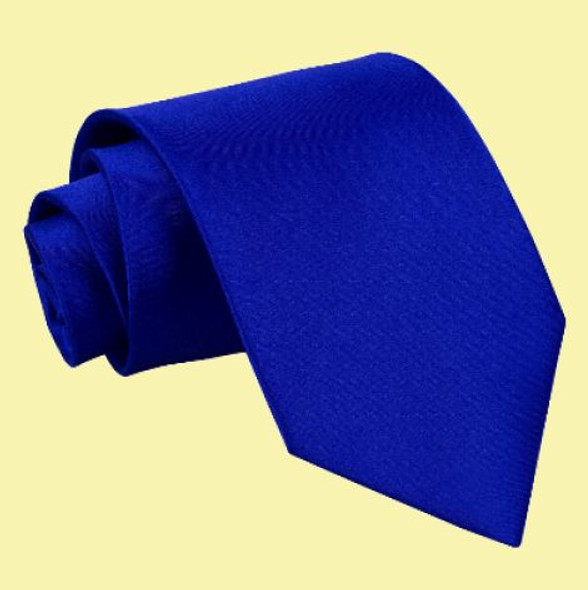 Royal Blue Mens Plain Satin Straight Tie Wedding Necktie