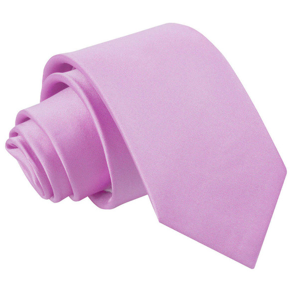 Lilac Boys Plain Satin Straight Tie Wedding Necktie