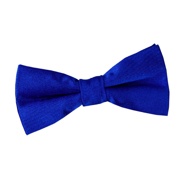 Royal Blue Boys Plain Satin Bow Tie Wedding Neck Bow Tie