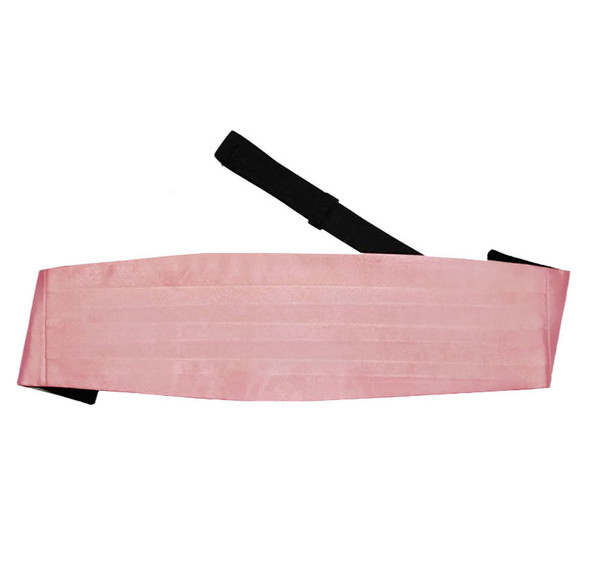 Dusty Pink Mens Plain Satin Pleated Wedding Cummerbund