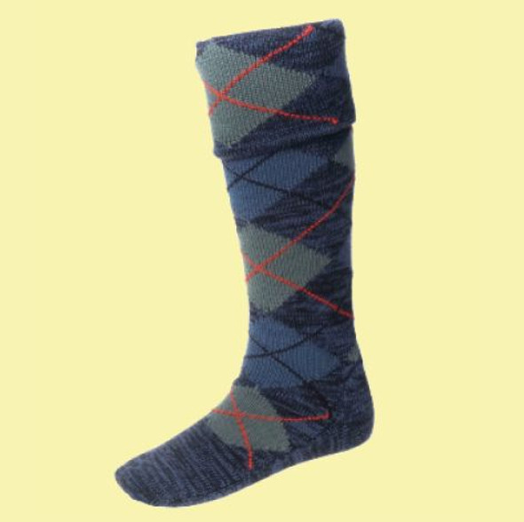 Clansman Hunting Ancient Wool Full Length Mens Kilt Hose Highland Socks