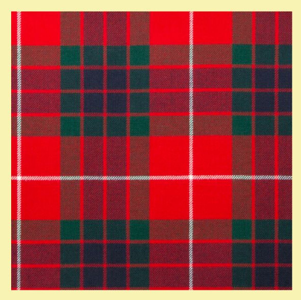 Fraser Red Modern Lightweight Tartan Wool Fabric Mens Cummerbund