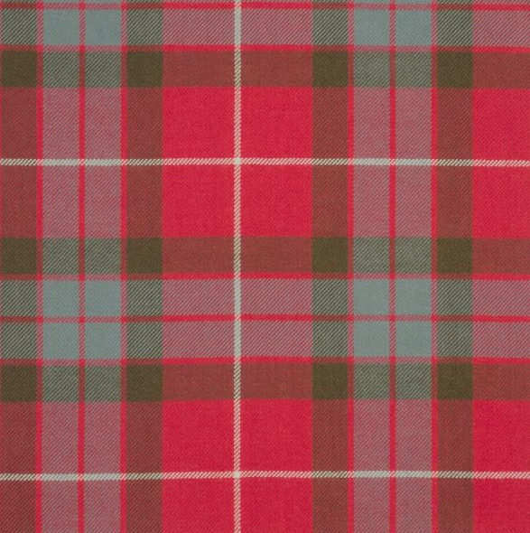 Fraser Red Weathered Lightweight Tartan Wool Fabric Mens Cummerbund