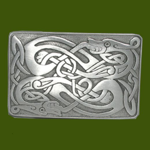 Zoomorphic Matt Finish Mens Stylish Pewter Kilt Belt Buckle