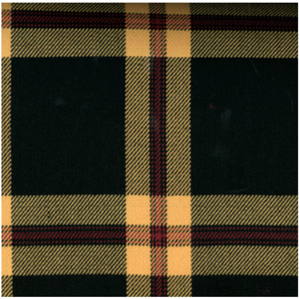 Black Yellow Check Balmoral Double Width 11oz Polyviscose Tartan Fabric