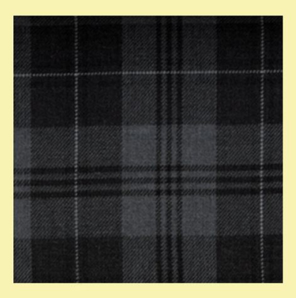 Grey Granite Balmoral Double Width 11oz Polyviscose Tartan Fabric