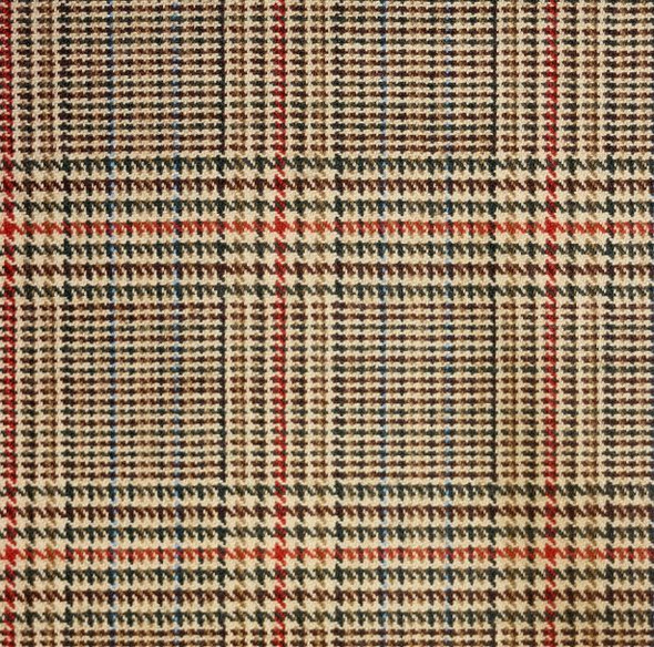 Minto Estate Check Tweed Lightweight Tartan Wool Fabric Mens Cummerbund