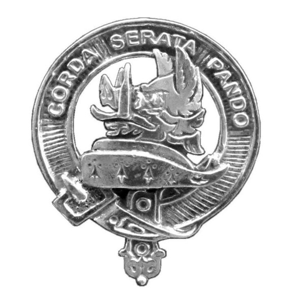 Lockhart Clan Cap Crest Sterling Silver Clan Lockhart Badge
