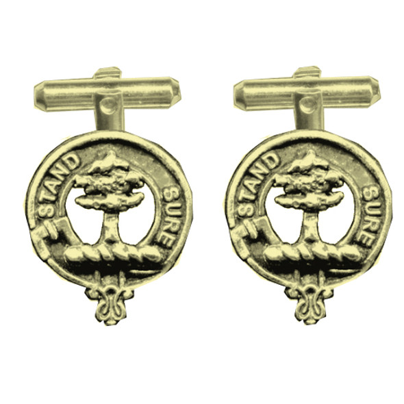 Anderson Clan Badge 10K Yellow Gold Anderson Clan Crest Cufflinks