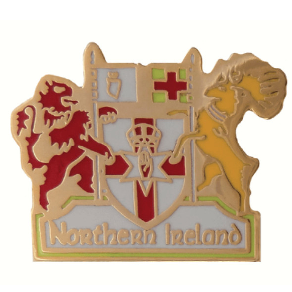 Northern Ireland Coat Of Arms Enamel Badge Lapel Pin Set x 3