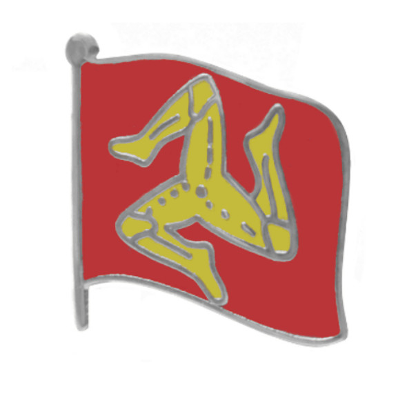 Isle Of Man Three Legs Flag Enamel Badge Lapel Pin Set x 3