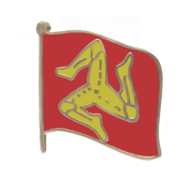 Isle Of Man Three Legs Flag Enamel Badge Small Lapel Pin Set x 3