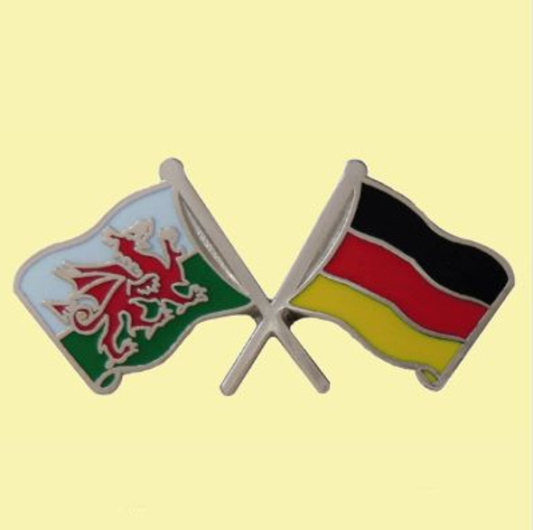 Wales Germany Crossed Country Flags Friendship Enamel Lapel Pin Set x 3