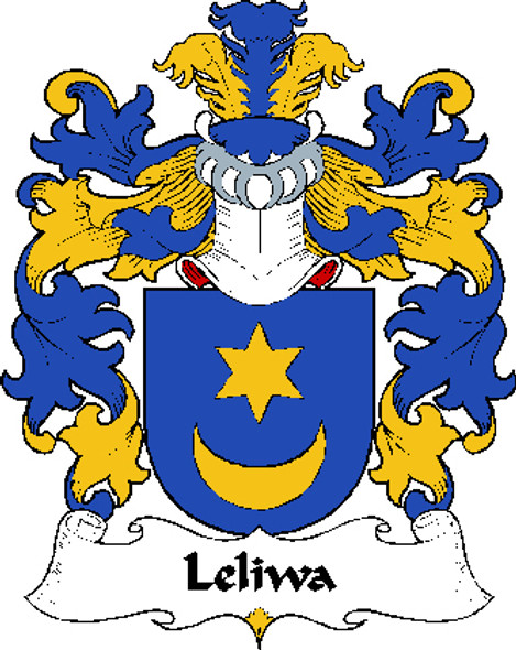 Leliwa Polish Coat of Arms Print Leliwa Polish Family Crest Print