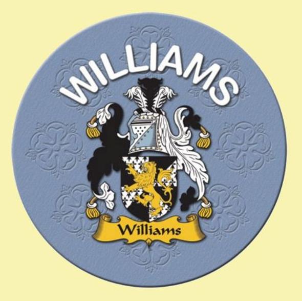 Williams Coat of Arms Cork Round English Family Name Coasters Set of 10
