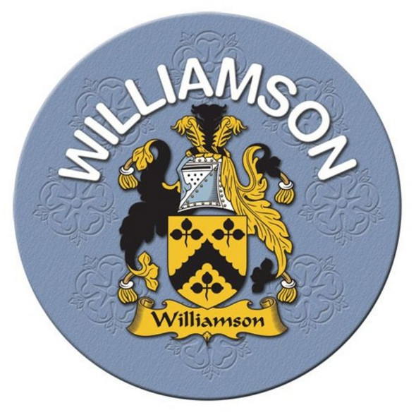 Williamson Coat of Arms Cork Round English Family Name Coasters Set of 10