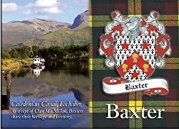 Baxter Coat of Arms Scottish Family Name Fridge Magnets Set of 10