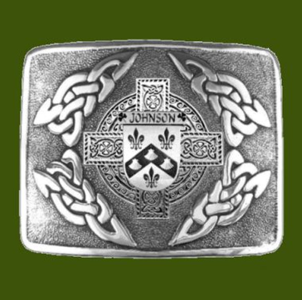 Johnson Irish Badge Interlace Mens Stylish Pewter Kilt Belt Buckle