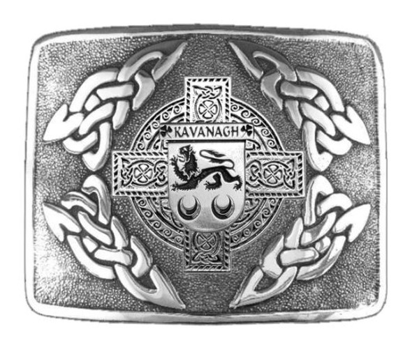 Kavanagh Irish Badge Interlace Mens Sterling Silver Kilt Belt Buckle