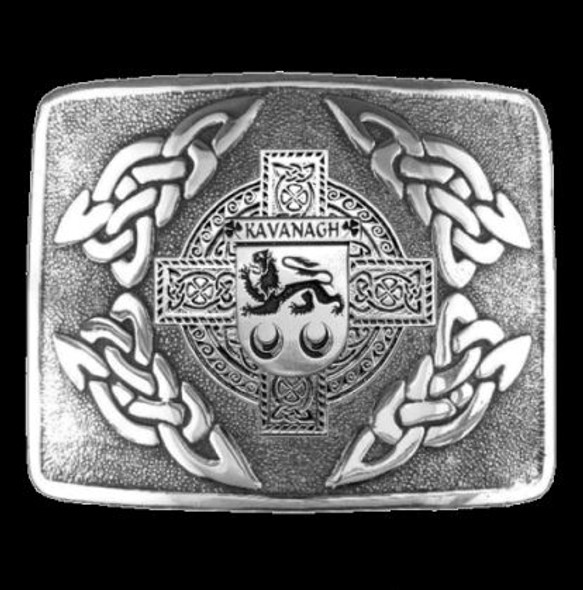Kavanagh Irish Badge Interlace Mens Sterling Silver Kilt Belt Buckle
