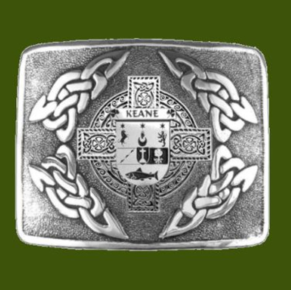 Keane Irish Badge Interlace Mens Stylish Pewter Kilt Belt Buckle