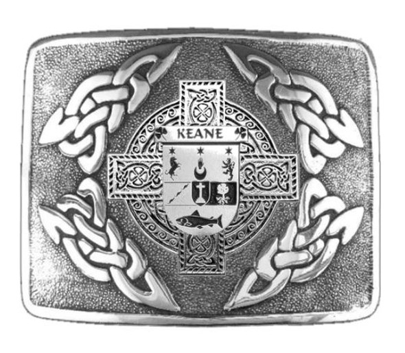 Keane Irish Badge Interlace Mens Stylish Pewter Kilt Belt Buckle