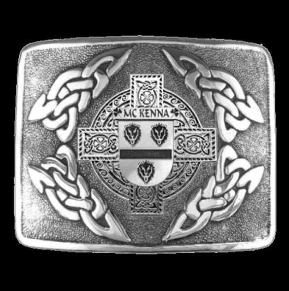 McKenna Irish Badge Interlace Mens Sterling Silver Kilt Belt Buckle