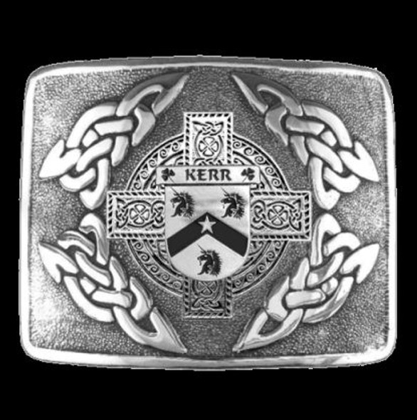 Kerr Irish Badge Interlace Mens Sterling Silver Kilt Belt Buckle