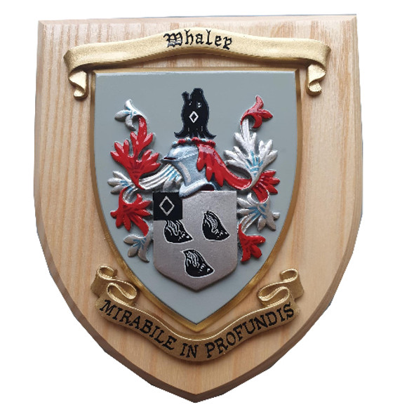 Custom Coat Of Arms Family Crest Hand Painted 7 x 6 Wooden Wall Plaque 