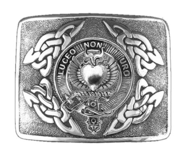 Smith Clan Badge Interlace Mens Sterling Silver Kilt Belt Buckle