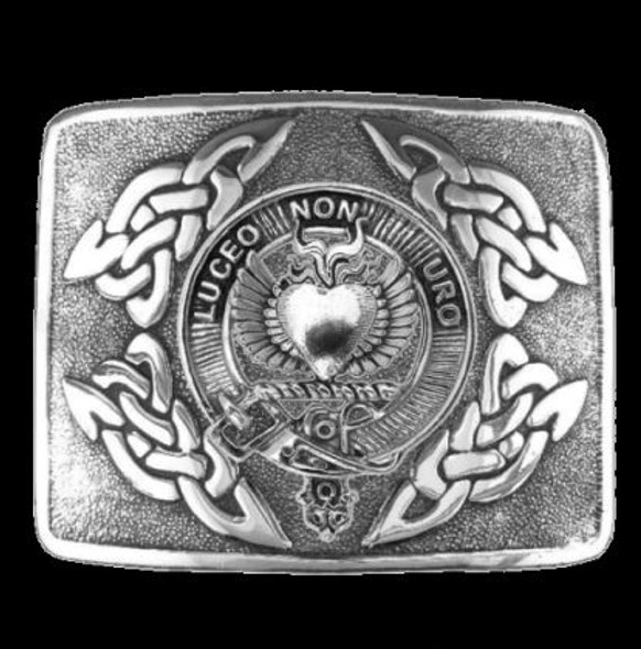 Smith Clan Badge Interlace Mens Sterling Silver Kilt Belt Buckle