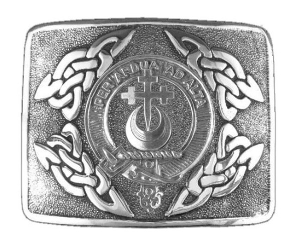 Hannay Clan Badge Interlace Mens Stylish Pewter Kilt Belt Buckle