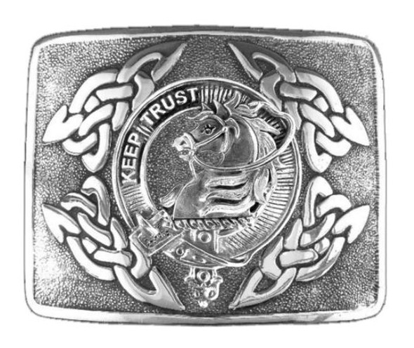 Hepburn Clan Badge Interlace Mens Stylish Pewter Kilt Belt Buckle