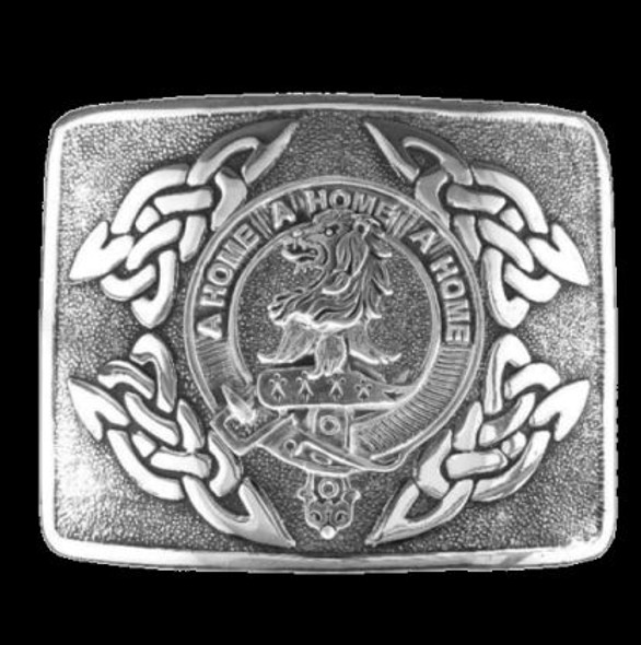 Home Clan Badge Interlace Mens Sterling Silver Kilt Belt Buckle