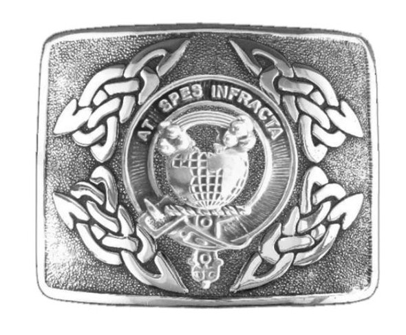 Hope Clan Badge Interlace Mens Stylish Pewter Kilt Belt Buckle