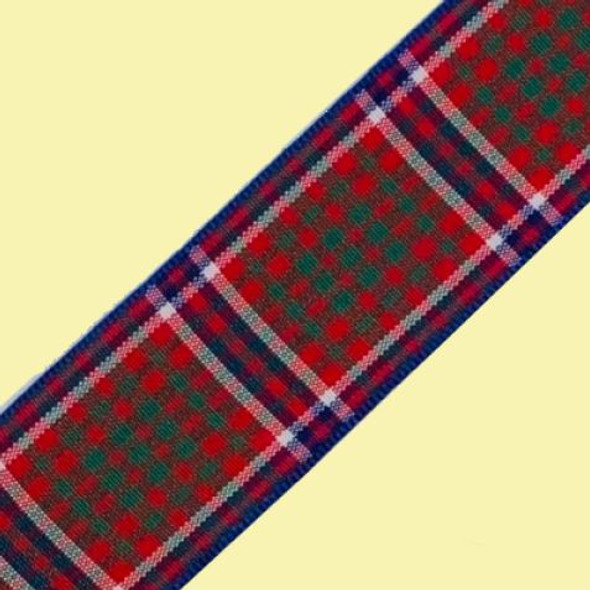 MacRae Ancient Plaid Polyester Fabric Tartan Ribbon 25mm x 20 metres