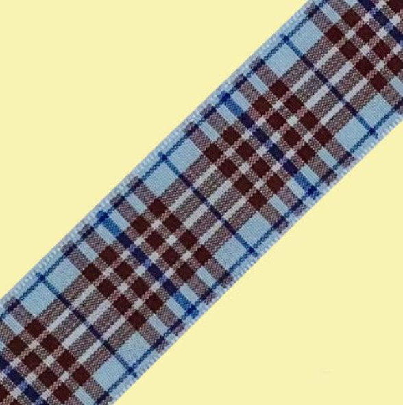 Blueberry Plaid Polyester Fabric Tartan Ribbon 25mm x 5 metres