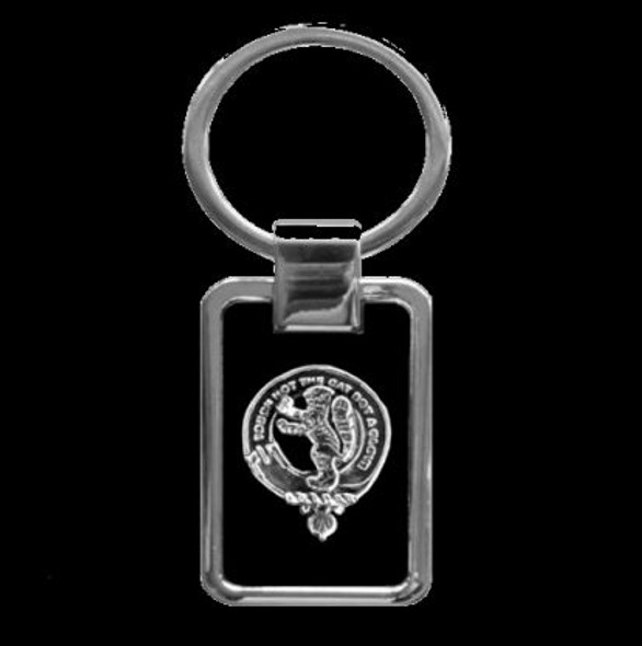 Chattan Clan Badge Stainless Steel Silver Clan Crest Keyring