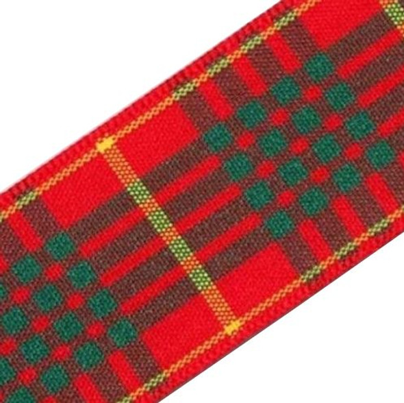 Cameron Modern Plaid Polyester Fabric Tartan Ribbon 25mm x 5 metres