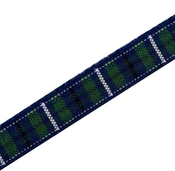 Douglas Modern Plaid Polyester Fabric Tartan Ribbon 7mm x 1 metre