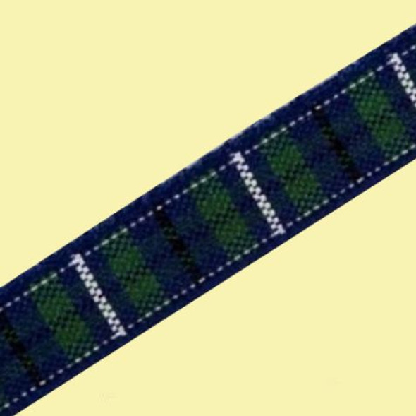 Douglas Modern Plaid Polyester Fabric Tartan Ribbon 7mm x 3 metres