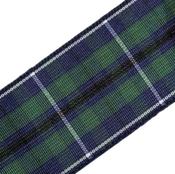 Douglas Modern Plaid Polyester Fabric Tartan Ribbon 25mm x 3 metres