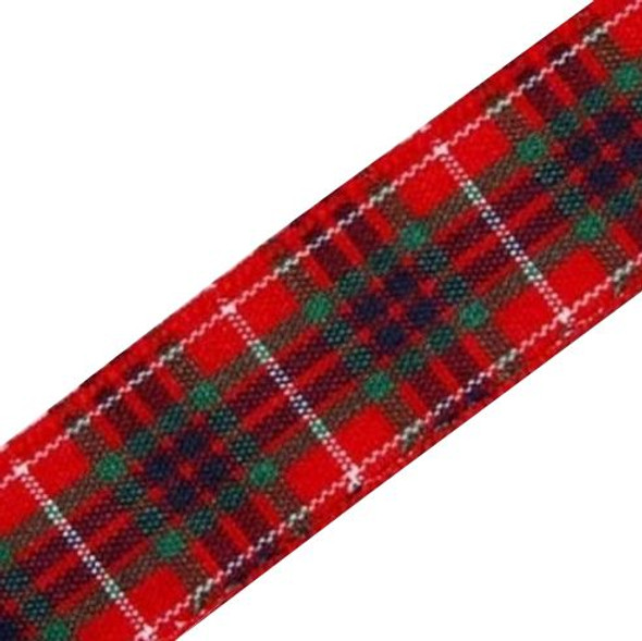 Fraser Modern Plaid Polyester Fabric Tartan Ribbon 16mm x 25 metres