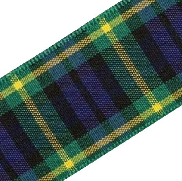 Gordon Modern Plaid Polyester Fabric Tartan Ribbon 25mm x 1 metre