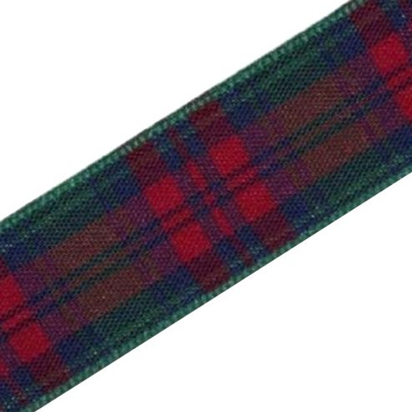 Lindsay Modern Plaid Polyester Fabric Tartan Ribbon 16mm x 1 metre