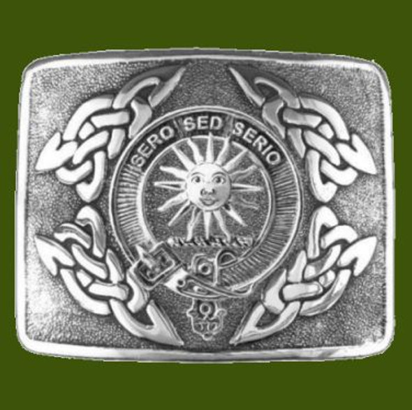 Kerr Clan Badge Interlace Mens Stylish Pewter Kilt Belt Buckle