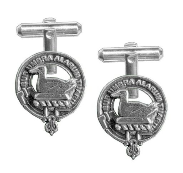 Lauder Clan Badge Sterling Silver Clan Crest Cufflinks