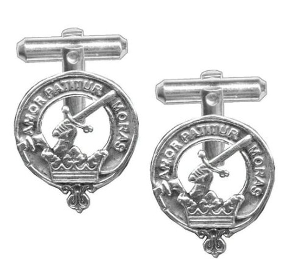 Lumsden Clan Badge Stylish Pewter Clan Crest Cufflinks